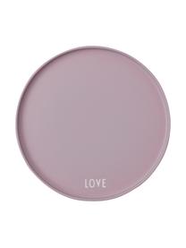 Plato de diseño Favorite LOVE, Porcelana fina de hueso (porcelana)
Fine Bone China es una pasta de porcelana fosfática que se caracteriza por su brillo radiante y translúcido., Lila, blanco, Ø 22 cm