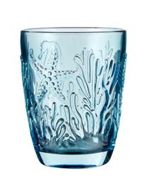 Waterglazenset Pantelleria, 6-delig, Glas, Blauwtinten, Ø 8 x H 10 cm
