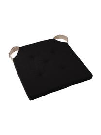 Sitzkissen Duo in Schwarz, Schwarz, Beige, 40 x 40 cm