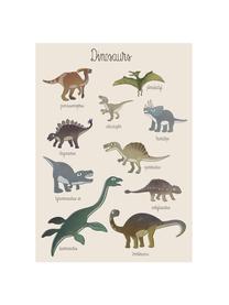 Poster Dino, Kunstdruckpapier, 250g/m², Mehrfarbig, 50 x 70 cm