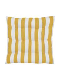 Coussin de chaise 40x40 rayures jaunes Timon, Jaune, blanc, larg. 40 x long. 40 cm