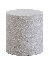 Runder Garten-Beistelltisch Terrazzo, Terrazzo, Zement, Grau, Ø 37 x H 40 cm