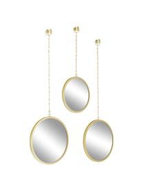 Rundes Wandspiegel-Set Dima mit goldfarbenem Metallrahmen, 3-tlg., Rahmen: Metall, beschichtet, Spiegelfläche: Spiegelglas, Goldfarben, Set mit verschiedenen Grössen