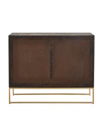 Schubladenkommode Harry aus massivem Mangoholz, Korpus: Massives Mangoholz, lacki, Mangoholz, Goldfarben, B 100 x H 80 cm