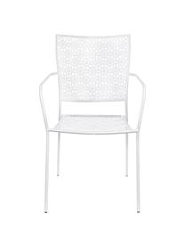 Chaise de jardin à accoudoirs en métal Jodie, Blanc