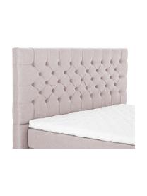 Premium boxspring bed Phoebe, Matras: 7-zones-pocketveringkern , Poten: massief gelakt beukenhout, Oudroze, 140 x 200 cm