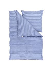 Pościel z bawełny No way out, Niebieski, biały, 135 x 200 cm + 1 poduszka 80 x 80 cm