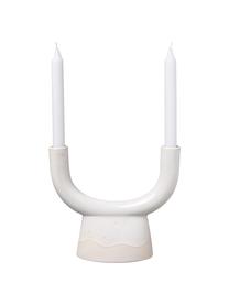 Candelabro Winter Glow, Porcelana Premium, Beige claro, blanco, An 23 x Al 21 cm