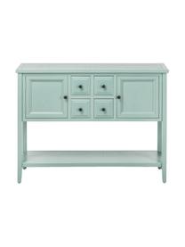 Dressoir Amy in landelijke stijl, Frame: olmenhout, gelakt grenenh, Mintgroen, 116 x 86 cm