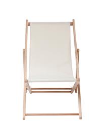 Tumbona plegable Hot Summer, Estructura: madera de haya, Beige, haya, An 96 x F 56 cm