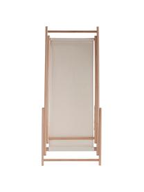 Klapbare ligstoel Hot Summer, Frame: beukenhout, Beige, beukenhoutkleurig, B 96 x D 56 cm