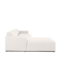 Hoekbank Melva (4-zits), Bekleding: 100% polyester Met 35.000, Frame: massief grenenhout, FSC-g, Poten: kunststof, Geweven stof gebroken wit, B 319 x D 196 cm, hoekdeel rechts