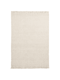 Tapis en laine crème tissé main Alvin, Crème