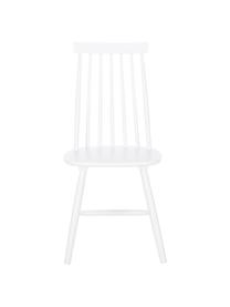 Drevená stolička vo Windsor štýle Milas, 2 ks, Lakované kaučukovníkové drevo, Biela, Š 52, H 45 cm