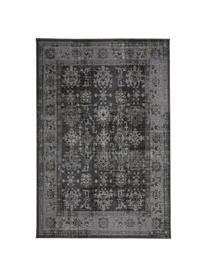 Dywan wewnętrzny/zewnętrzny w stylu vintage Tilas Antalya, 100% polipropylen, Odcienie szarego, czarny, S 80 x D 150 cm (Rozmiar XS)