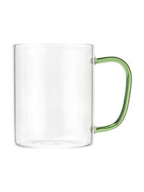 Tasse en verre avec poignées colorées, 6 élém., Multicolore