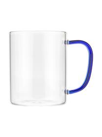 Tasse en verre avec poignées colorées, 6 élém., Multicolore