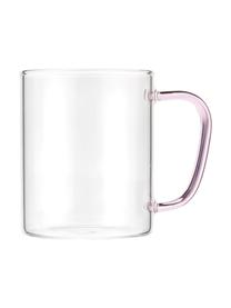 Tasse en verre avec poignées colorées, 6 élém., Multicolore