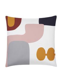 Housse de coussin 40x40 géométrique Line, Blanc, multicolore