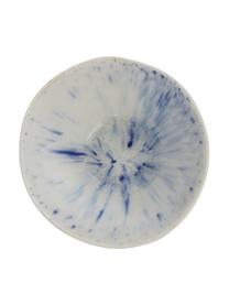 Ručne vyrobená miska z kameniny s modrými škvrnami Heather, 2 ks, Biela, modrá