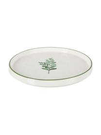 Piattino da dessert Eukalyptus 4 pz, New bone china, Bianco, verde, Ø 24 cm