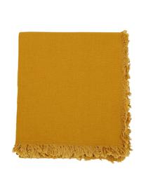 Tovaglia in cotone giallo con frange Nalia, Cotone, Giallo, Per 6-8 persone (Larg. 160 x Lung. 250 cm)