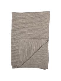 Plaid tricot bébé Thon, 55 % laine, 16% polyester, 15 % acrylique,7% viscose, 7 % autres, Brun, larg. 80 x long. 100 cm