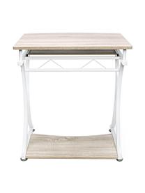 Escritorio Agathe, Estructura: hierro, Tablero: tablero de fibras de dens, Beige, blanco, An 70 x F 55 cm