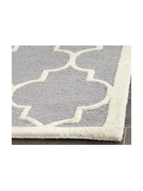 Ręcznie tuftowany dywan z wełny  Everly, Jasny szary, kremowy, D 243 x S 152 cm