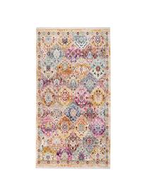 Niederflor-Teppich Sunita mit bunten Ornamenten, Flor: 100% Polypropylen, Mehrfarbig, B 80 x L 150 cm (Größe XS)