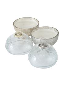 Duftkerzen Ceres (Zedernholz), 2er-Set, Glas, Goldfarben, Silberfarben, Transparent, Ø 10 x H 10 cm