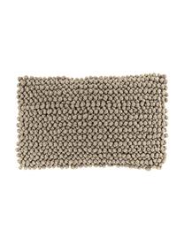 Funda de cojín en tejido de bolitas Iona, Parte delantera: 76% poliéster, 24% algodó, Parte trasera: 100% algodón, Beige, An 30 x L 50 cm