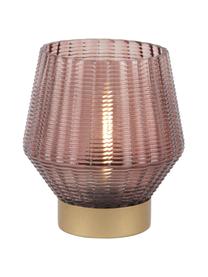 LED windlicht Votive in roze, Glas, Roze, Ø 12 x H 14 cm