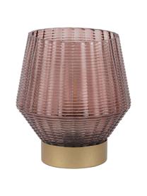 Portacandela rosa a LED Votive, Vetro, Rosa, Ø 12 x Alt. 14 cm