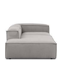 Diván modular de pana Lennon, Tapizado: pana (92% poliéster, 8% p, Estructura: madera de pino maciza, ma, Patas: plástico, Pana gris, An 269 x F 119 cm, respaldo derecho