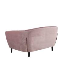 Samt-Sofa Ria (2-Sitzer) , Bezug: Polyester (Samt), Beine: Kautschukbaumholz, lackie, Samt Altrosa, B 150 x T 84 cm