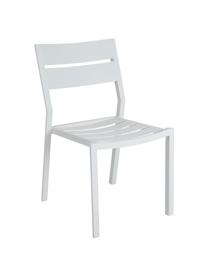 Stohovatelná zahradní židle Delia, Hliník s práškovým nástřikem, Bílá, Š 48 cm, H 55 cm