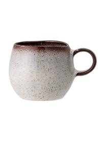 Tasse à expresso artisanale avec sous-tasse Sandrine, Grès cérame, Tons gris, Ø 7 x h 6 cm, 100 ml