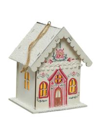 Adornos luminoso LED Winter House, 3 uds., funciona a pilas, Madera recubierto, Multicolor, An 11 x Al 13 cm