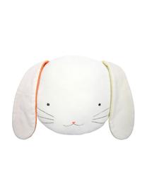 Kuschelkissen Bunny, Bezug: Baumwollsamt, Weiß, Gelb, Orange, Schwarz, 26 x 20 cm
