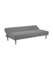 Divano letto 2 posti in tessuto grigio Lucca, Rivestimento: 100% poliestere Il rivest, Piedini: legno di albero della gom, Grigio, Larg. 180 x Prof. 86 cm