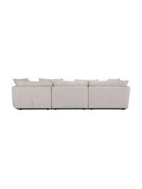 Divano componibile 3 posti in tessuto grigio chiaro Jasmin, Rivestimento: 100% poliestere Il rivest, Struttura: legno massiccio di abete , Piedini: plastica, Tessuto grigio chiaro, Larg. 300 x Alt. 84 cm