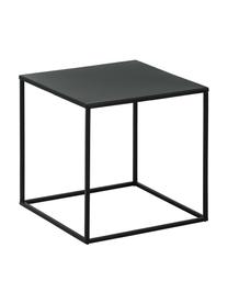 Stolik pomocniczy z metalu Stina, Metal malowany proszkowo, Czarny, matowy, S 45 x W 45 cm