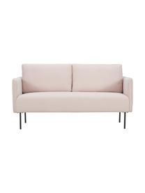 Sofa z metalowymi nogami Ramira (2-osobowa), Tapicerka: poliester 40 000 cykli w , Nogi: metal malowany proszkowo, Blady różowy, S 151 x G 76 cm