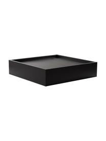 Mesa de centro Graham, con espacio de almacenamiento, Madera de mango recubierta, Negro, An 120 x F 120 cm