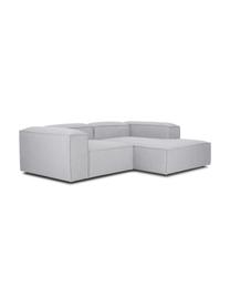 Narożna sofa modułowa Lennon, Tapicerka: poliester Dzięki tkaninie, Stelaż: lite drewno sosnowe z cer, Nogi: tworzywo sztuczne Materia, Jasnoszara tkanina, S 238 x G 180 cm, lewostronna