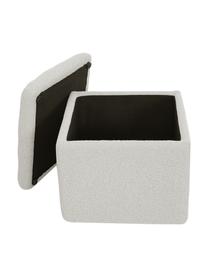 Bouclé-Hocker Winou mit Stauraum, Bezug: 100% Polyester Der hochwe, Korpus: Sperrholz, Metall, Bouclé Off White, B 50 x H 48 cm