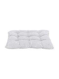 Cuscino sedia in cotone grigio chiaro/bianco Arc, Rivestimento: 100% cotone, Grigio, Larg. 40 x Lung. 40 cm