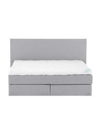 Letto boxspring premium Eliza, Materasso: a molle insacchettate a 7, Piedini: legno di faggio massiccio, Grigio, 200 x 200