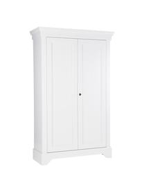 Armoire blanche bois 2 portes Isabel, Blanc, larg. 118 x haut. 191 cm
